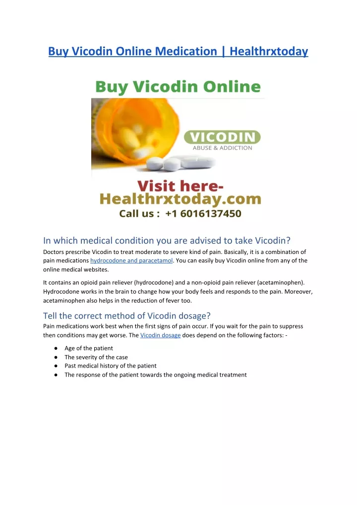 buy vicodin online medication healthrxtoday