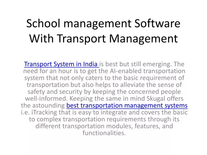 school management software with transport management