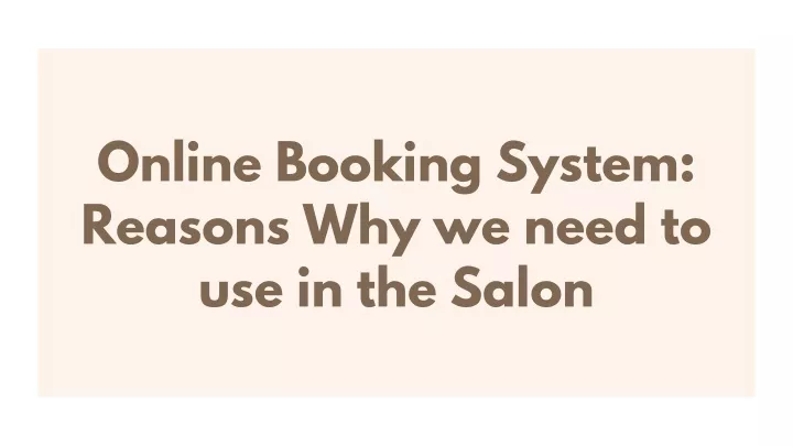 online book ing system reasons why we need