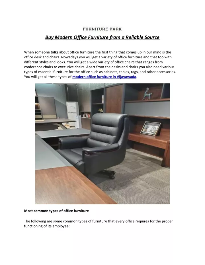 buy modern office furniture from a reliable source