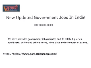 Government Jobs Information