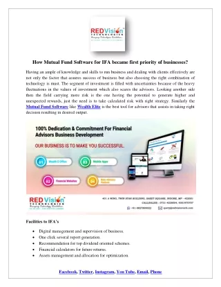 how mutual fund software for ifa became first