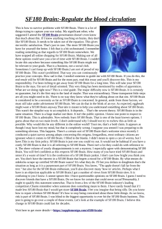 SF180 Brain:-Prevents the dementia and Alzheimer disease