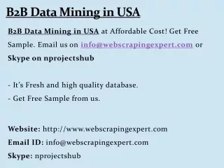 b2b data mining in usa