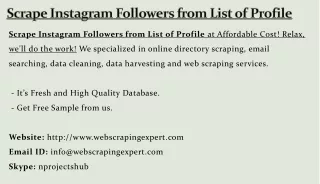 scrape instagram followers from list of profile