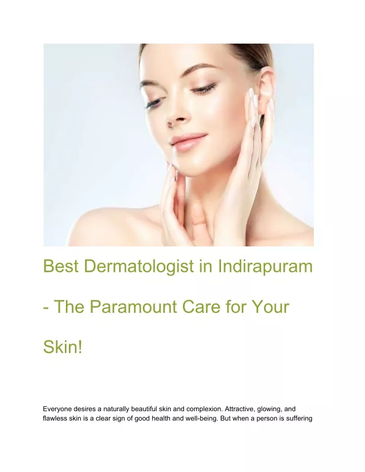 best dermatologist in indirapuram