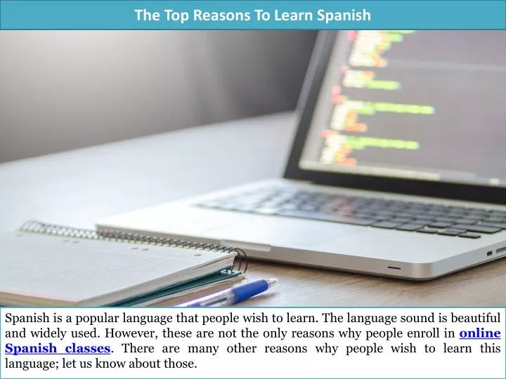 the top reasons to learn spanish