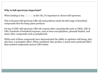 why is full spectrum important when looking