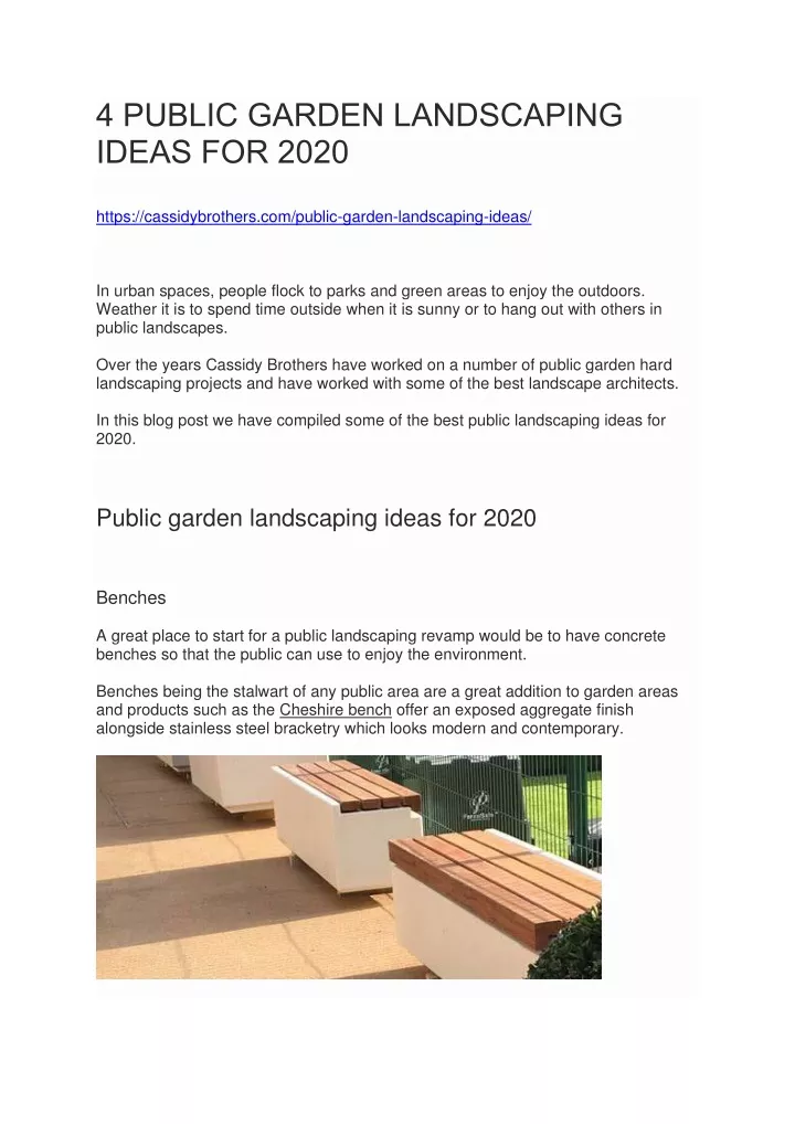 4 public garden landscaping ideas for 2020