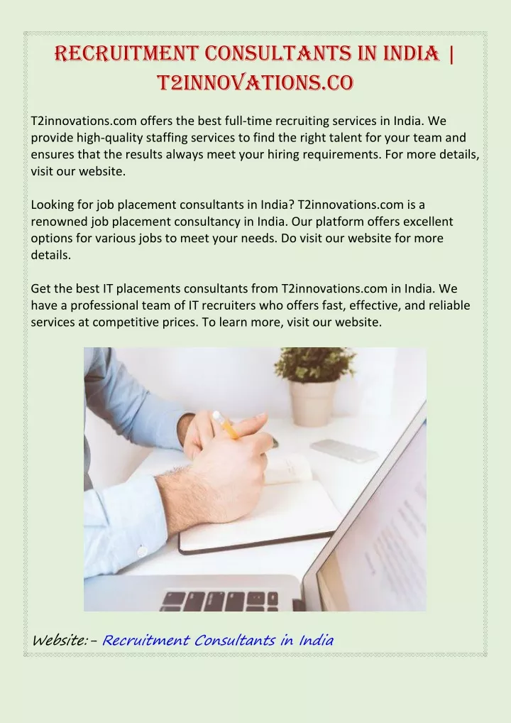 recruitment consultants in india t2innovations co
