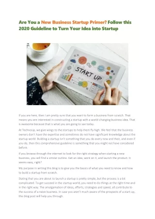 are you a new business startup primer follow this