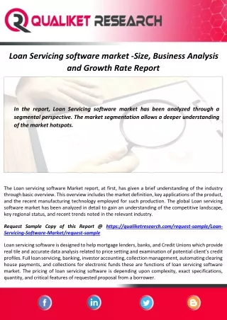 loan servicing software market size business