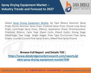 Impact Assessment Of Covid-19 Outbreak On Spray drying equipment market