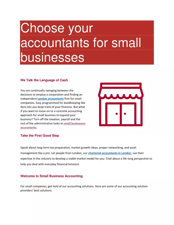 choose your accountants for small businesses