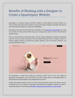 benefits of working with a designer to create