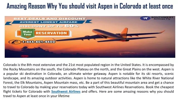 amazing reason why you should visit aspen