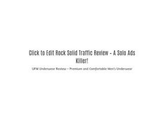 Rock Solid Traffic Review: Is it Better Than Solo Ads?