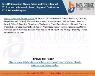 covid19 impact on starch esters and ethers market