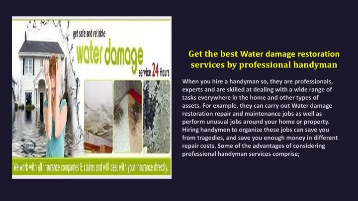 get the best water damage restoration services by professional handyman