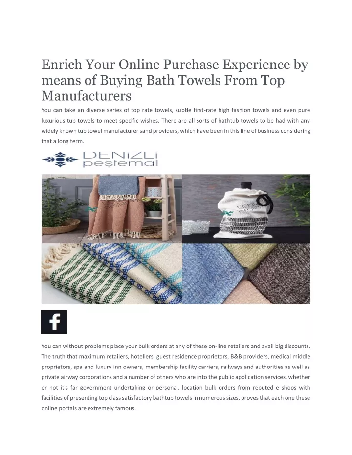 enrich your online purchase experience by means