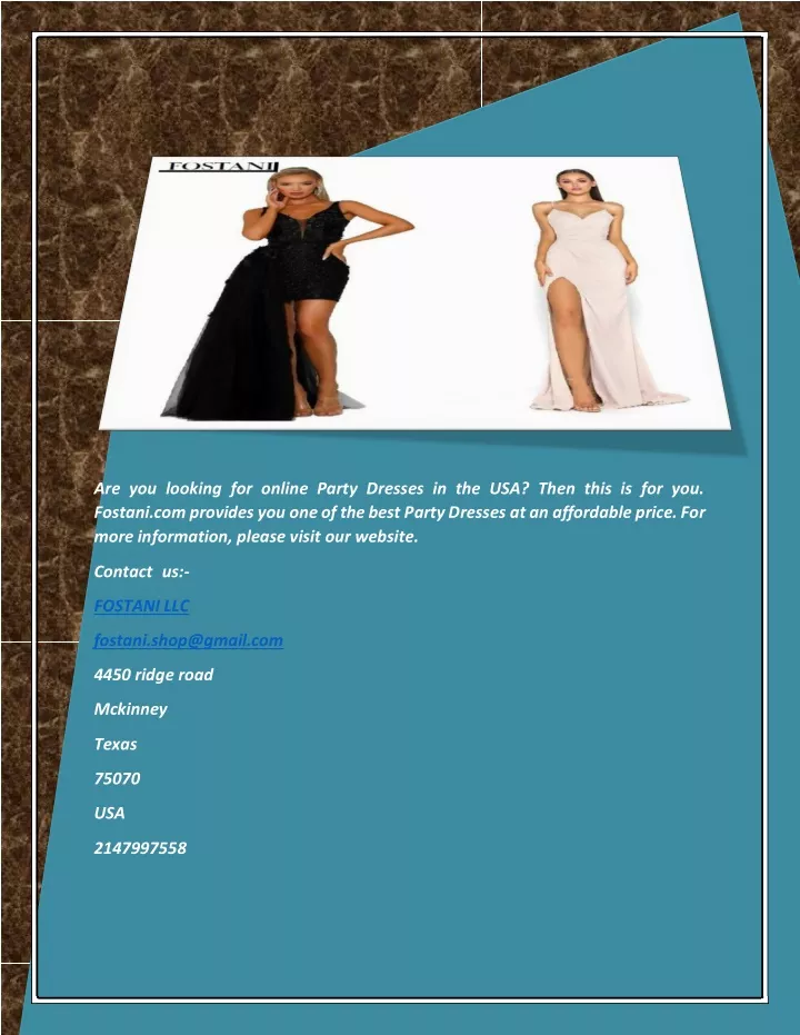 are you looking for online party dresses
