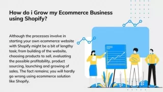 How do i Grow my Ecommerce Business using Shopify?