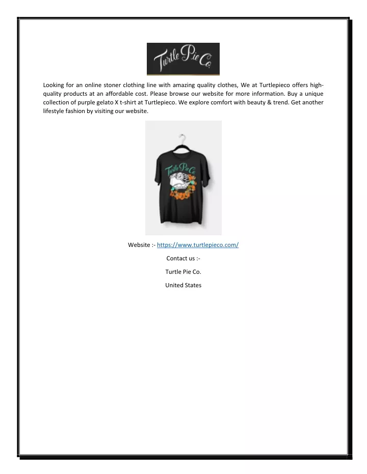 looking for an online stoner clothing line with