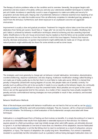 Useful Details Relating To the Treatment of Behavior Issues in Cats