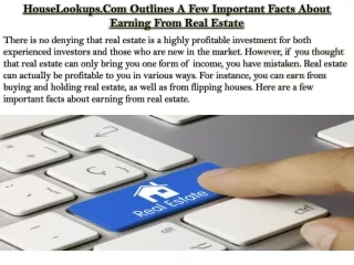 houselookups com outlines a few important facts