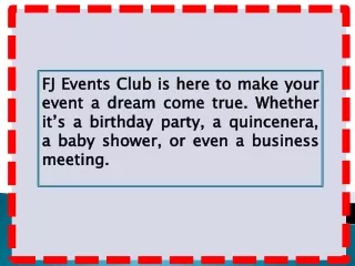 fj events club is here to make your event a dream