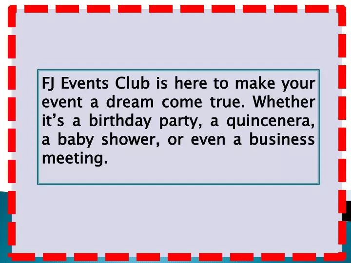 fj events club is here to make your event a dream