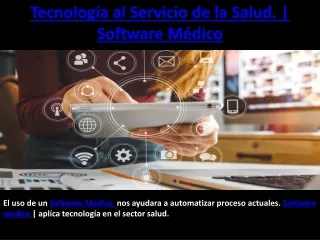 tecnolog a al servicio de la salud software m dico