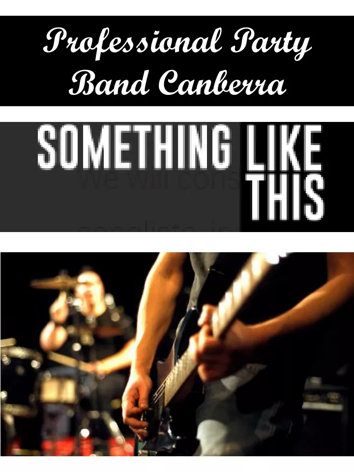 professional party band canberra