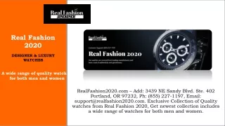 RealFashion2020 - 3439 NE Sandy Blvd. Ste. 402 Portland, OR 97232