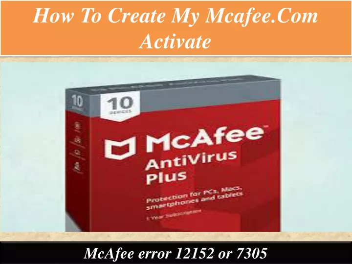 how to create my mcafee com activate