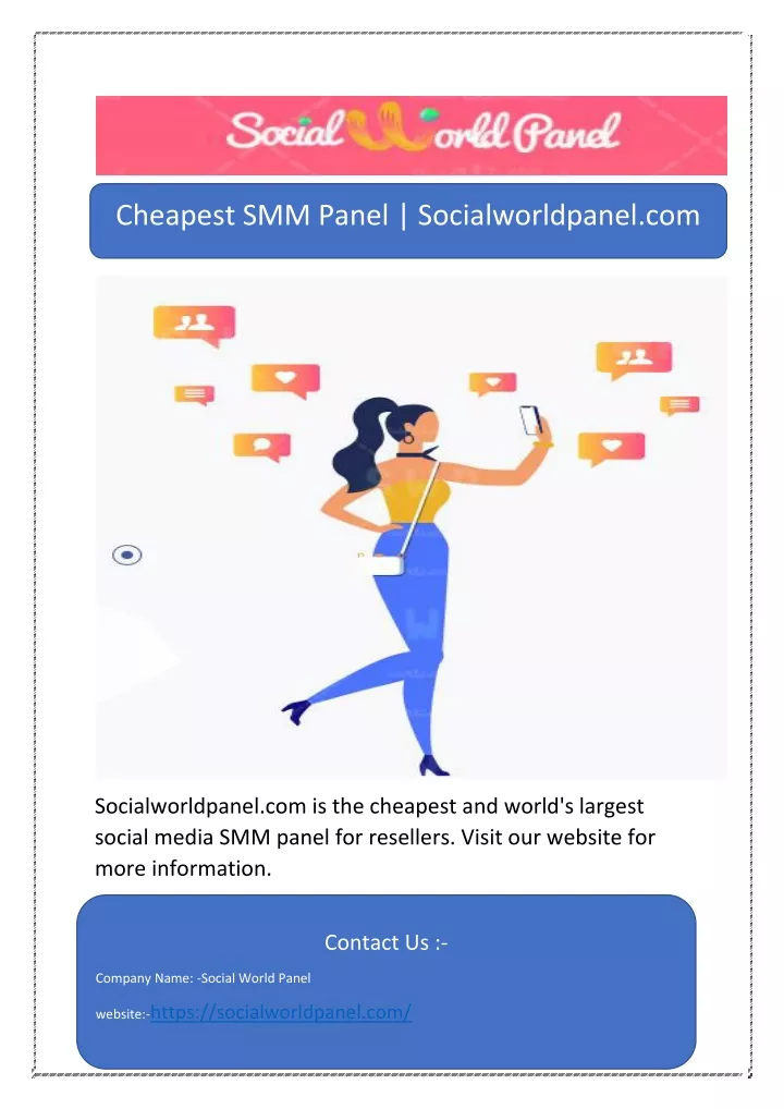 cheapest smm panel socialworldpanel com