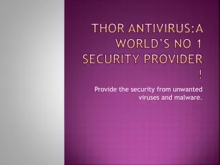 Thor Antivirus : Overview!