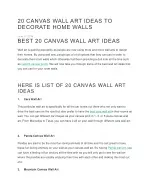 20 CANVAS WALL ART IDEAS