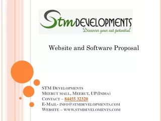 Stm Developments – Website and Software Proposal
