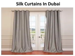 silk curtains in dubai