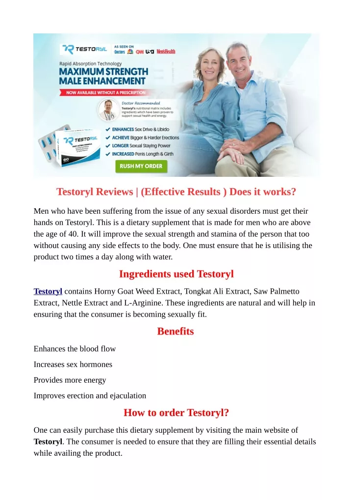 testoryl reviews effective results does it works