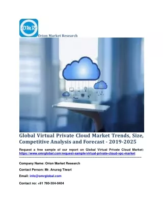 Global Virtual Private Cloud Market Trends, Size, Competitive Analysis and Forecast - 2019-2025