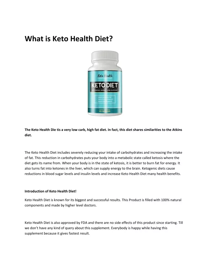 what is keto health diet