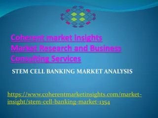 Stem Cell Banking Market Analysis