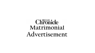 matrimonial advertisement