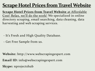scrape hotel prices from travel website