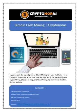 Bitcoin Cash Mining | Cryptonoras
