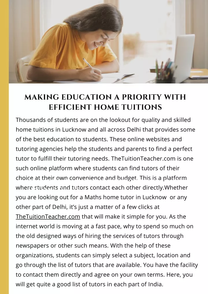 making education a priority with efficient home