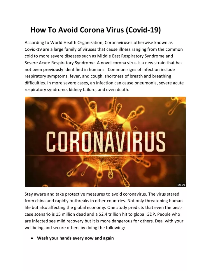 how to avoid corona virus covid 19