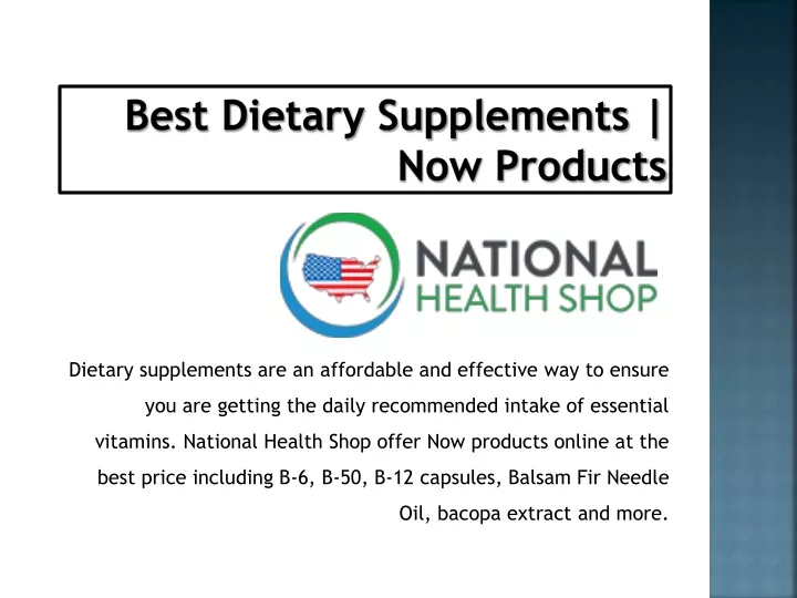 best dietary supplements now products
